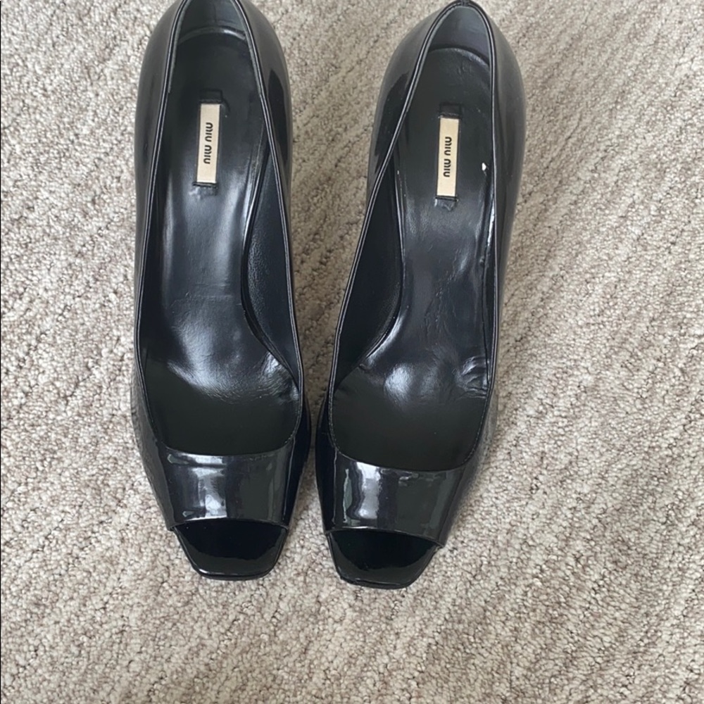 Miu Miu size 38.5 patent leather heels